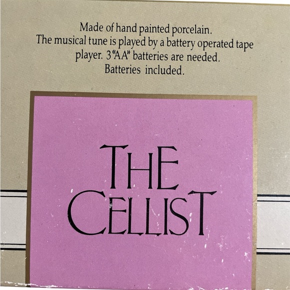 Vintage 70s Melody in Motion The Cellest Animated Porcelain Figure - Picture 11 of 11